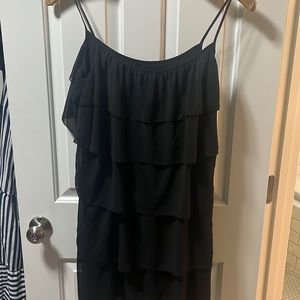Ann taylor loft, black polyester black dress
